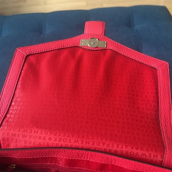 NEW KATE SPADE PARCHMENT DRIVE Josephine Red Pink Crossbody Purse Geranium - Picture 9 of 16